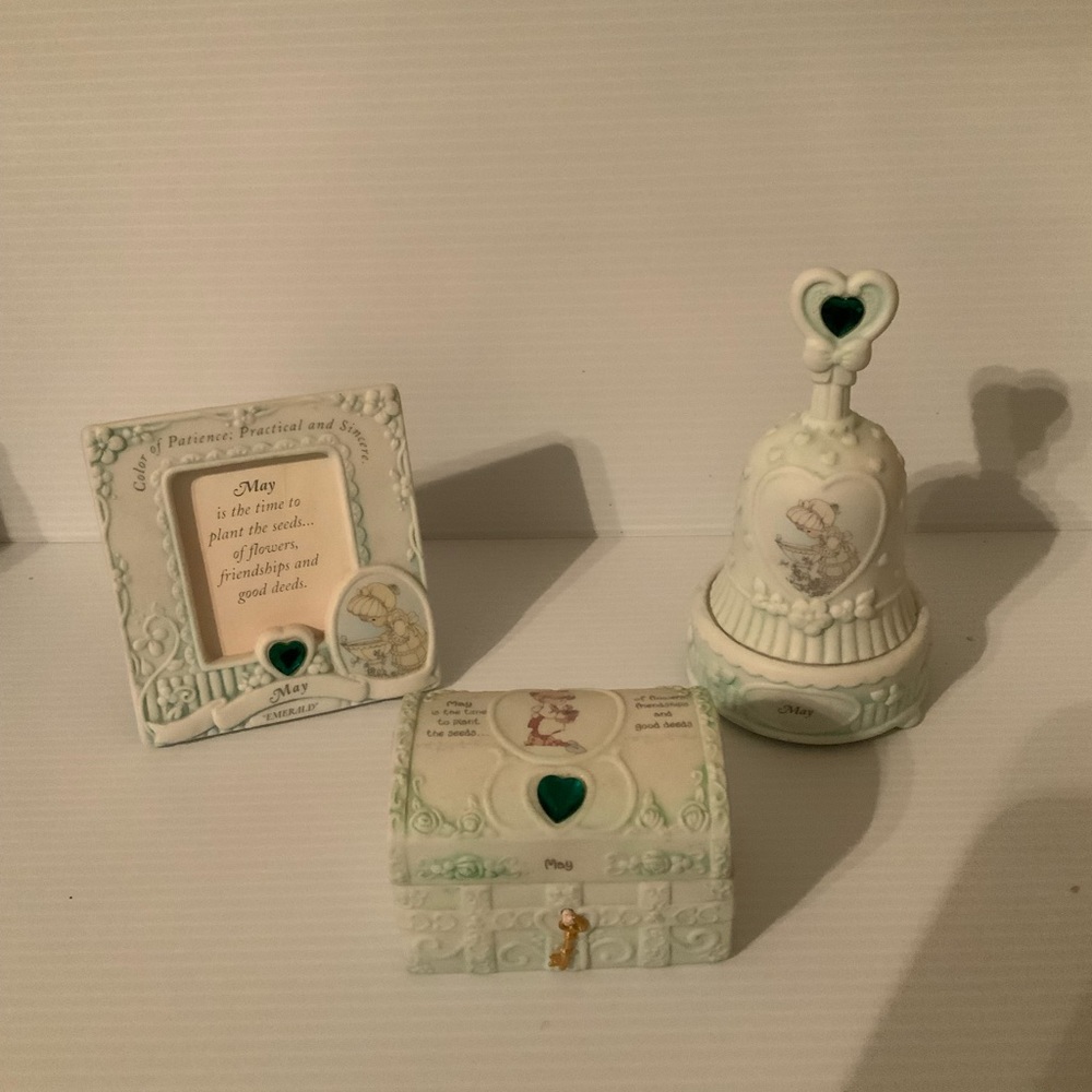 Precious Moments May birth month collection 3 pieces